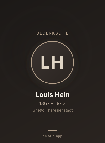Gedenkportrait von Louis Hein