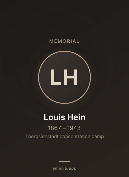 Memorial portrait of Louis Hein