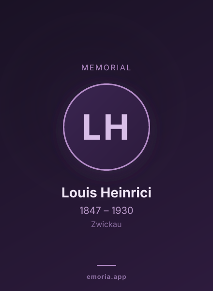 Memorial portrait of Louis Heinrici