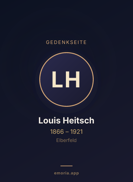 Gedenkportrait von Louis Heitsch