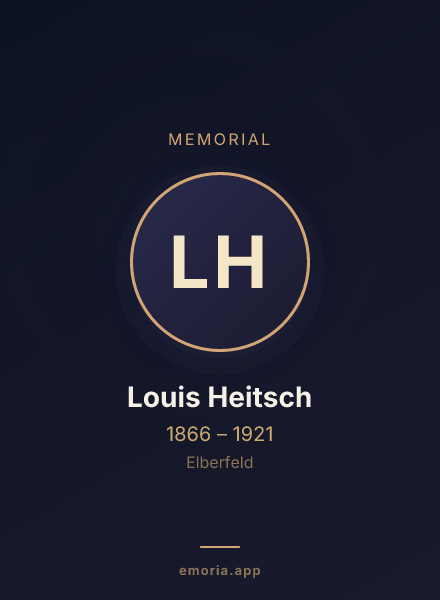 Memorial portrait of Louis Heitsch
