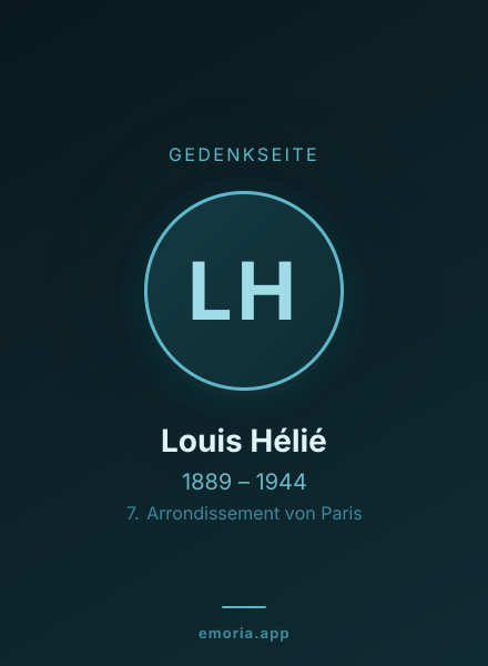 Gedenkportrait von Louis Hélié