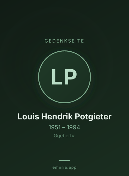 Gedenkportrait von Louis Hendrik Potgieter