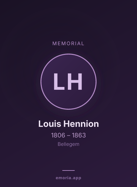 Memorial portrait of Louis Hennion
