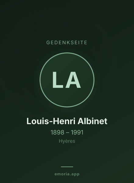 Gedenkportrait von Louis-Henri Albinet