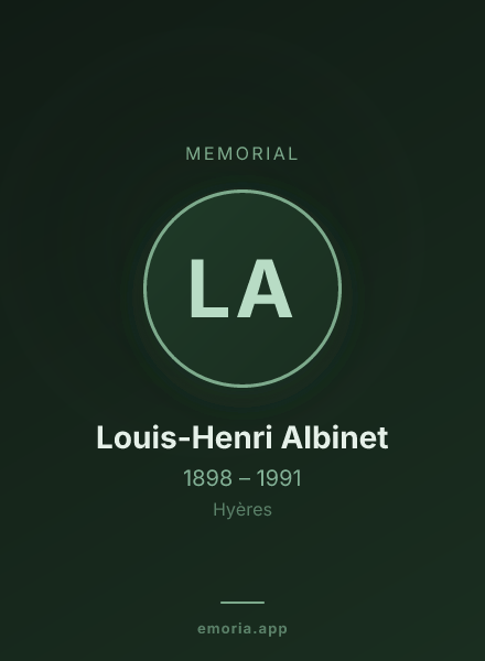 Memorial portrait of Louis-Henri Albinet