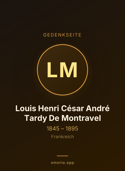 Gedenkportrait von Louis Henri César André Tardy De Montravel