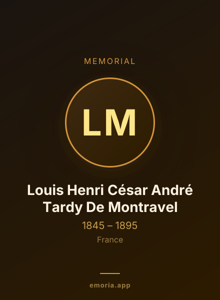 Memorial portrait of Louis Henri César André Tardy De Montravel