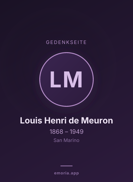 Gedenkportrait von Louis Henri de Meuron