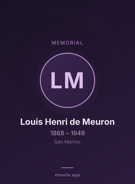 Memorial portrait of Louis Henri de Meuron