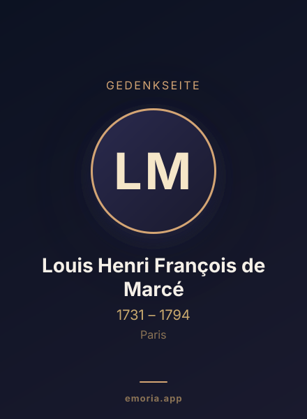 Gedenkportrait von Louis Henri François de Marcé