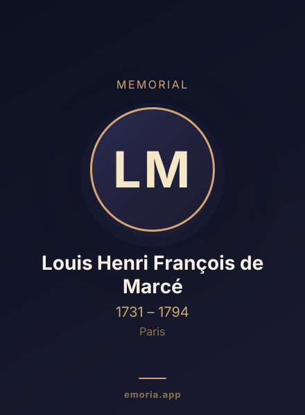Memorial portrait of Louis Henri François de Marcé