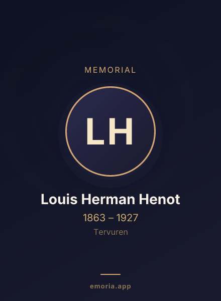 Memorial portrait of Louis Herman Henot