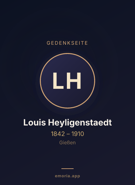 Gedenkportrait von Louis Heyligenstaedt
