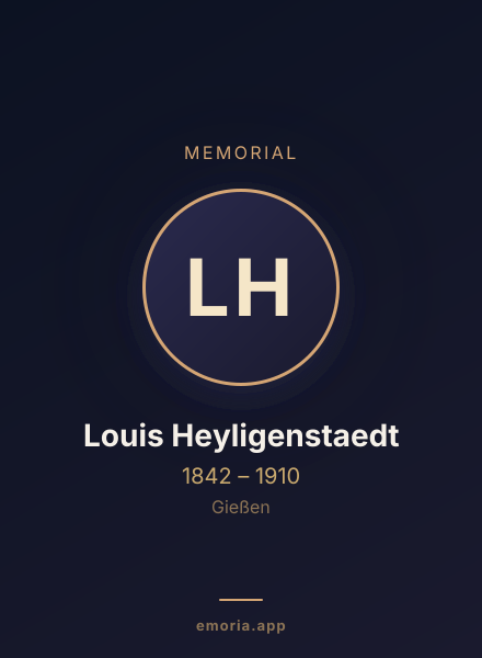 Memorial portrait of Louis Heyligenstaedt