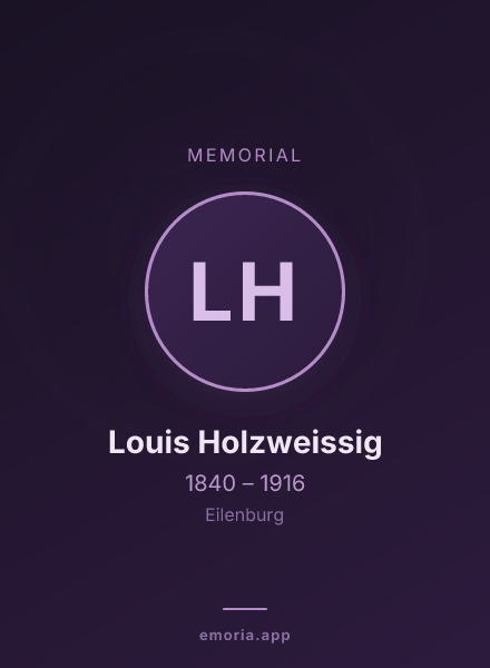 Memorial portrait of Louis Holzweissig