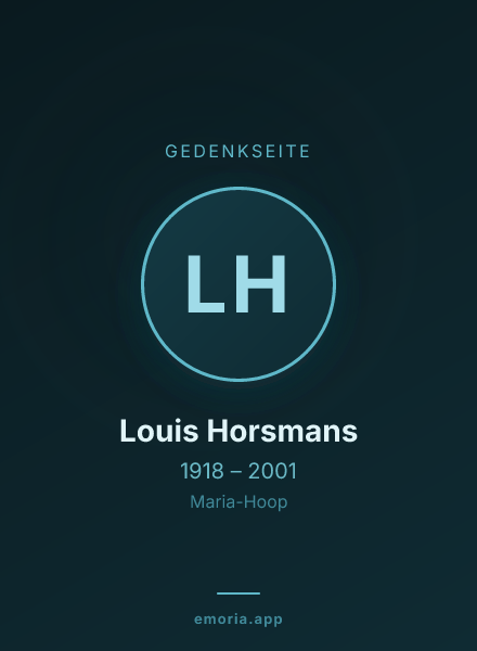 Gedenkportrait von Louis Horsmans