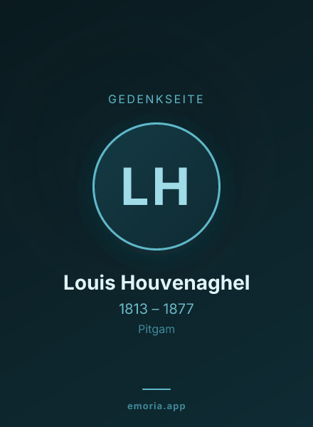 Gedenkportrait von Louis Houvenaghel