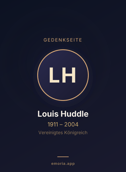 Gedenkportrait von Louis Huddle