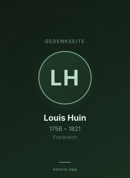 Gedenkportrait von Louis Huin