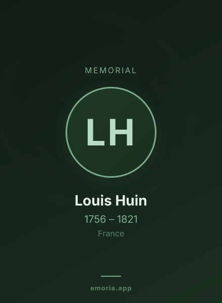 Memorial portrait of Louis Huin