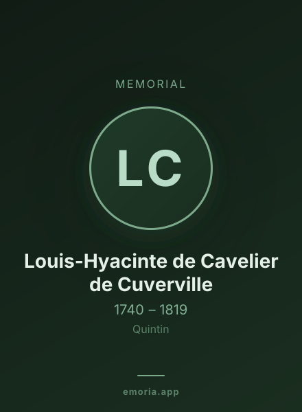 Memorial portrait of Louis-Hyacinte de Cavelier de Cuverville