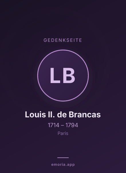 Gedenkportrait von Louis II. de Brancas