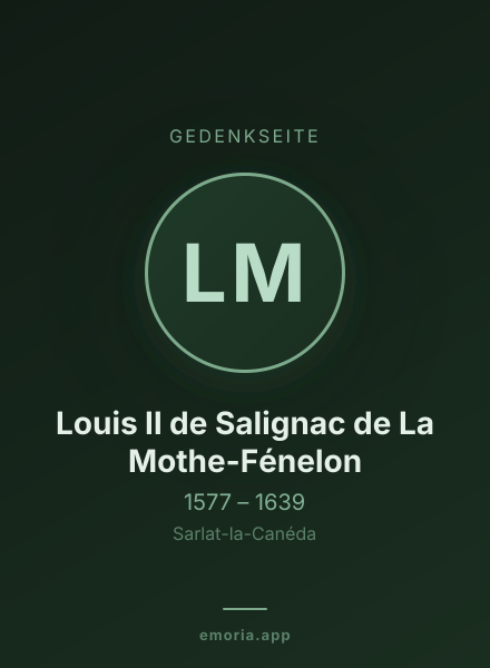Gedenkportrait von Louis II de Salignac de La Mothe-Fénelon
