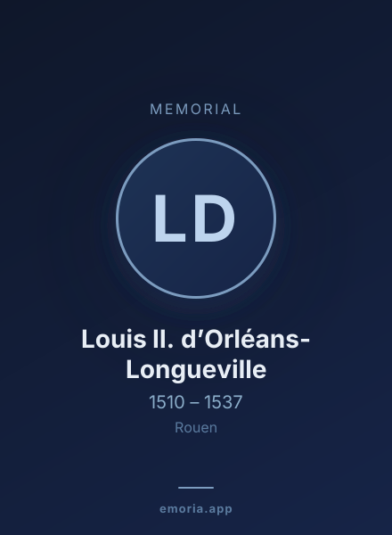 Memorial portrait of Louis II. d’Orléans-Longueville