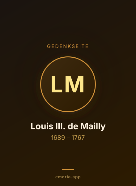 Gedenkportrait von Louis III. de Mailly
