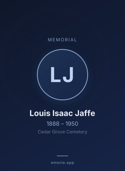Memorial portrait of Louis Isaac Jaffe