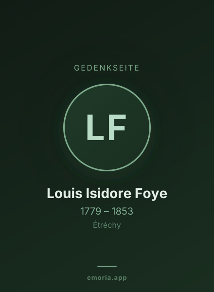 Gedenkportrait von Louis Isidore Foye