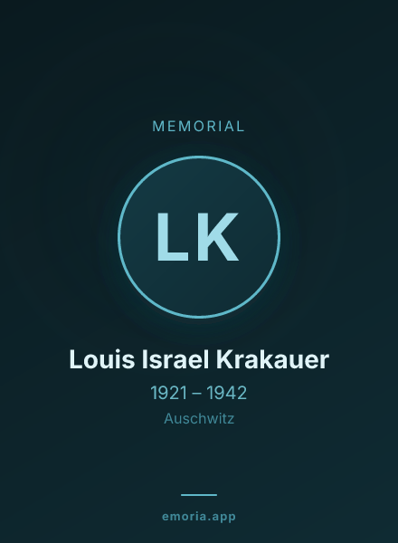 Memorial portrait of Louis Israel Krakauer