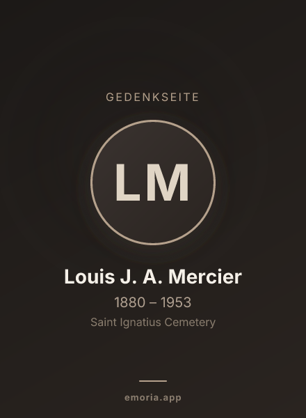 Gedenkportrait von Louis J. A. Mercier