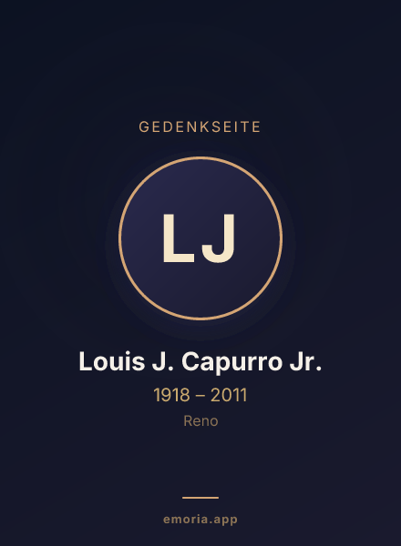 Gedenkportrait von Louis J. Capurro Jr.