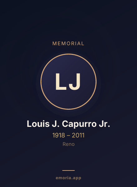 Memorial portrait of Louis J. Capurro Jr.