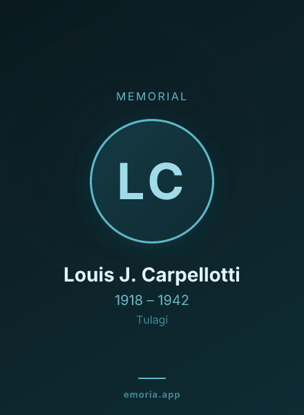 Memorial portrait of Louis J. Carpellotti