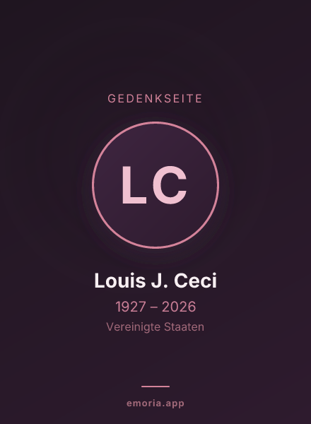 Gedenkportrait von Louis J. Ceci
