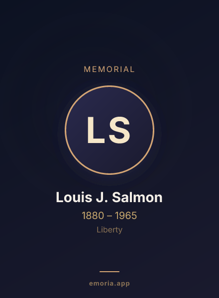Memorial portrait of Louis J. Salmon
