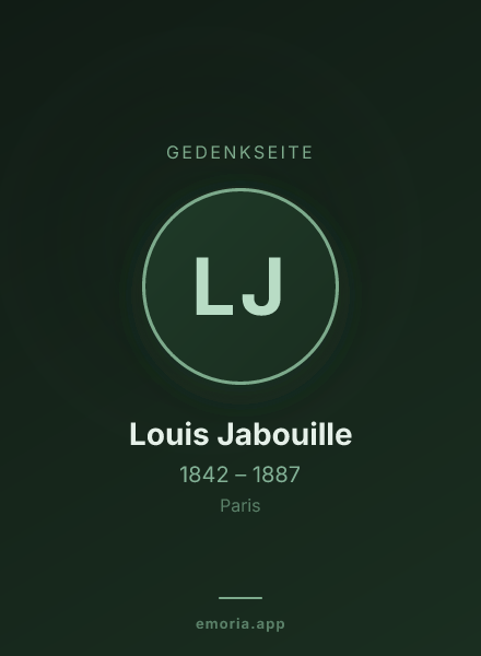 Gedenkportrait von Louis Jabouille