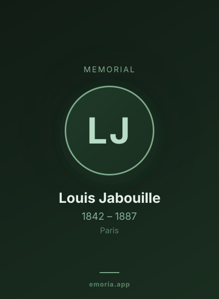 Memorial portrait of Louis Jabouille