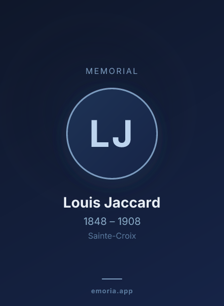 Memorial portrait of Louis Jaccard