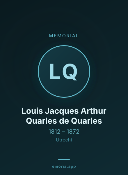 Memorial portrait of Louis Jacques Arthur Quarles de Quarles