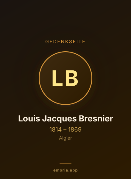 Gedenkportrait von Louis Jacques Bresnier