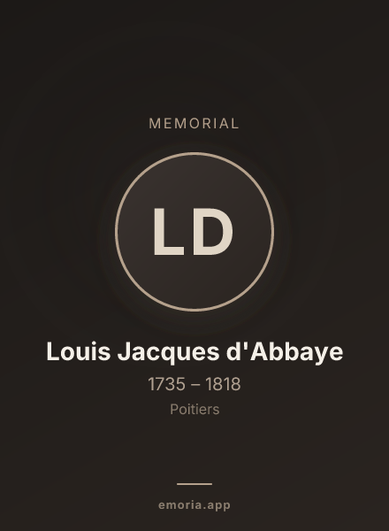 Memorial portrait of Louis Jacques d'Abbaye