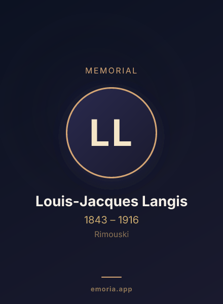 Memorial portrait of Louis-Jacques Langis