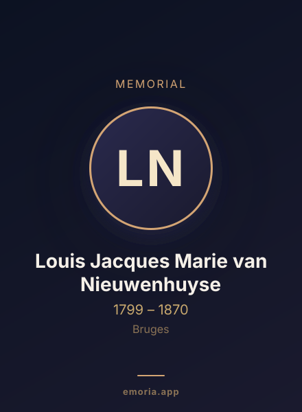 Memorial portrait of Louis Jacques Marie van Nieuwenhuyse