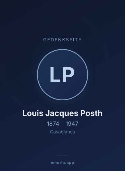 Gedenkportrait von Louis Jacques Posth