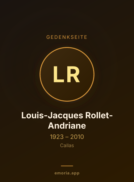 Gedenkportrait von Louis-Jacques Rollet-Andriane