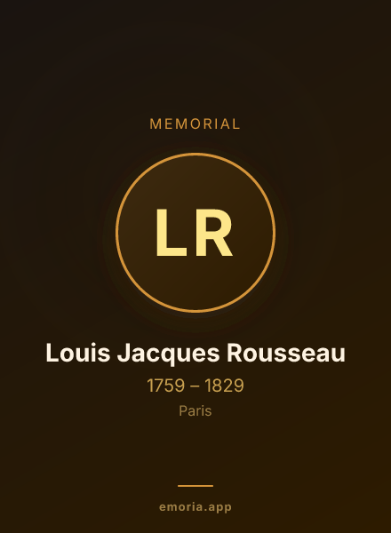 Memorial portrait of Louis Jacques Rousseau